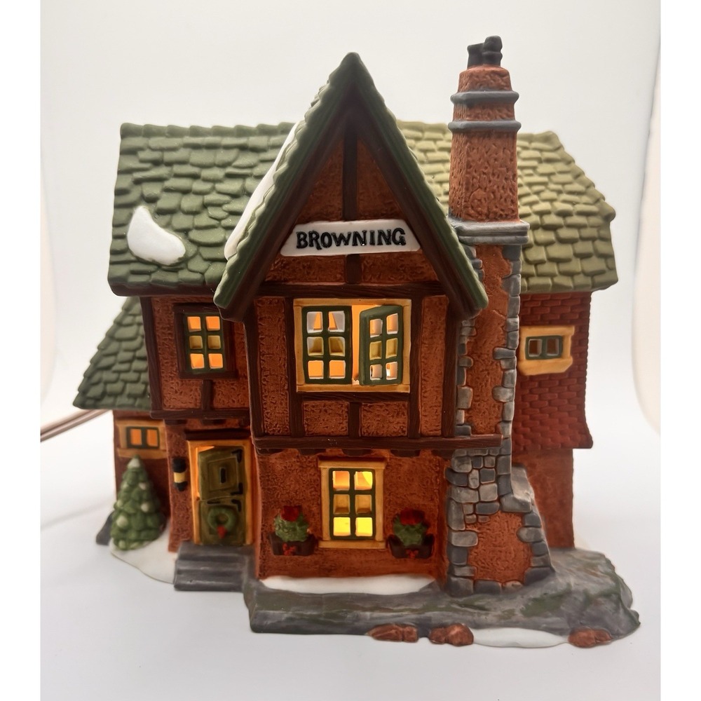 Dept 56 Dickens Village Series Browning Cottage 58246 Retired w/Box/Light EUC